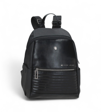 Pepe Jeans unisex. 7152141 Mochila Portaordenador 2c. biker negro (OSFA), Casual, Poliéster