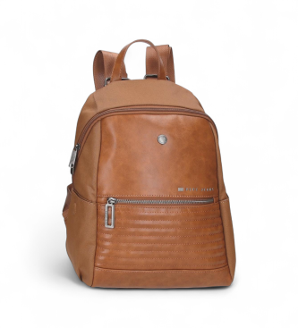 Pepe Jeans unisex. 7152142 Mochila Portaordenador 2c. biker marrón (OSFA), Casual, Poliéster