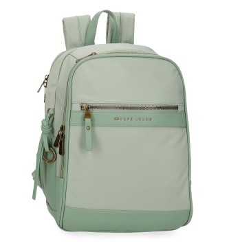 Pepe Jeans unisex. 7922134 Mochila Porta Ordenador 13,3? Morgan verde (OSFA), Casual, Poliéster