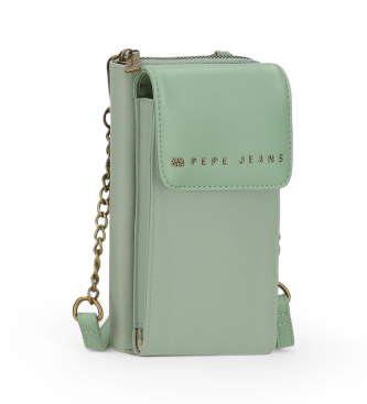 Pepe Jeans para mujer. 7925334 Bandolera Portamóvil y Tarjetas Morgan verde (OSFA), Casual, Poliéster