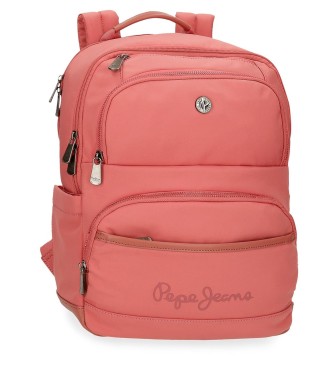 Pepe Jeans unisex. 7952334 Mochila Porta Ordenador Dos Compartimentos Corin rosa (OSFA), Casual, Poliéster