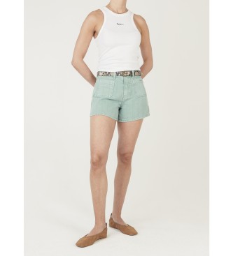 Pepe Jeans para mujer. PL80000300S1 Shorts Rachel verde (27), Casual, Algodón, Denim
