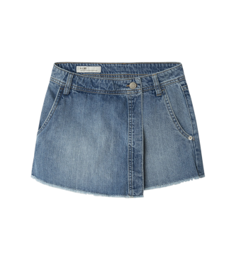 Pepe Jeans para niña. PG8000008 Skort Tammy Frayed azul (14años= 164cm), Casual, Algodón, Denim, moda infantil