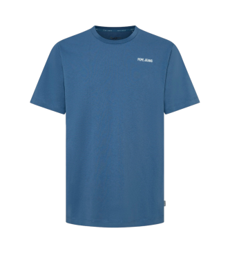 Pepe Jeans para hombre. PM509426 Camiseta Aaron azul (M), Casual, Manga corta, Algodón Orgánico, Sostenible