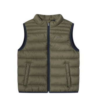 Pepe Jeans para niño. PB4000005 Chaleco Ahron verde (6Años= 104cm), Casual, Poliamida, moda infantil