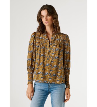 Pepe Jeans para mujer. PL3051384 Camisa Aime naranja (XS), Casual, Viscosa, Manga larga