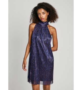 Pepe Jeans para mujer. PL953634 Vestido Amadea negro (L), Casual, Lila, Poliéster, Sin mangas / Tirantes