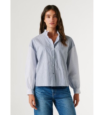 Pepe Jeans para mujer. PL3051382 Blusa Aper azul (M), Casual, Algodón, Manga larga