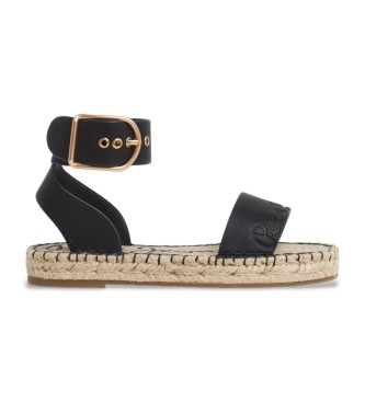 Pepe Jeans para mujer. PLS90681 Sandalias Arami Brand negro (38), Plano, Hebilla, Casual, Sostenible