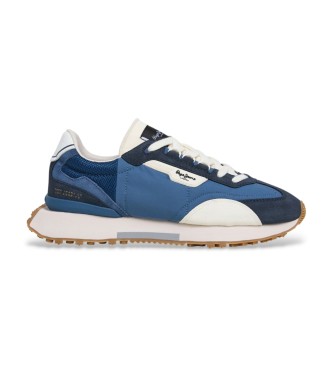 Pepe Jeans para hombre. PMS600023 Zapatillas Archer Block azul (43), Plano, Cordones, Casual
