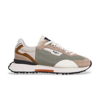 Pepe Jeans para hombre. PMS600023 Zapatillas Archer Block beige (43), Plano, Cordones, Casual