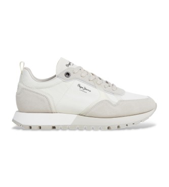 Pepe Jeans para hombre. PMS400001 Zapatillas Ari Soft blanco (40), Piel, Plano, Cordones, Casual