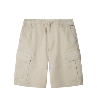 Pepe Jeans para niño. PB8000022 Pantalón corto Arlo beige (14años= 164cm), Casual, Algodón, moda infantil