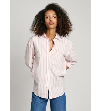 Pepe Jeans para mujer. PL304975 Camisa Artemisa rosa (XS), Casual, Algodón, Manga larga