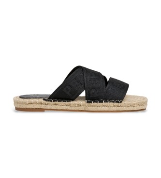 Pepe Jeans para mujer. PLS900012 Sandalias Auri Dance negro (40), Plano, Ninguno, Casual