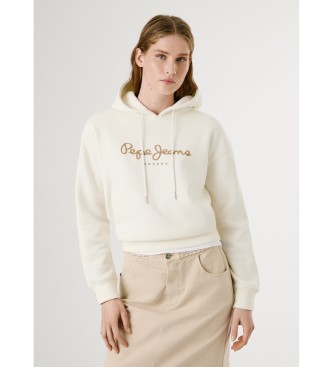 Pepe Jeans para mujer. PL5800001 Sudadera Baddy blanco roto (L), Casual, Algodón