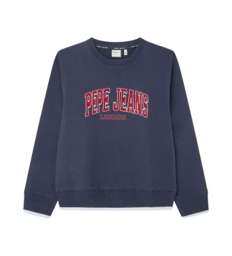 Pepe Jeans för pojkar. PB581623 Sweatshirt Bain Crew marinblå (14años= 164cm), Casual, Ekologisk bomull, Hållbar, Marino, barnmode