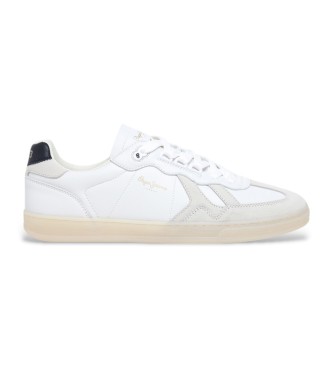 Zapatilllas de piel Ball Club blanco (44), Plano, Cordones, Casual