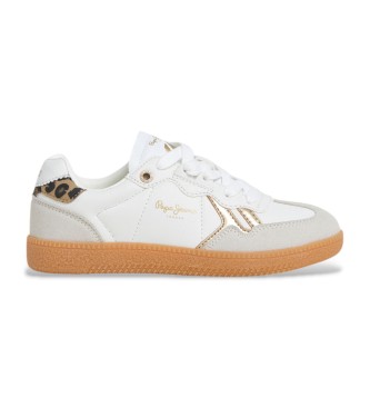 Pepe Jeans para mujer/niña. PGS000001 Zapatillas Ball Fierce blanco (35), Plano, Cordones, Casual, moda infantil