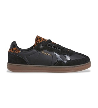 Pepe Jeans para mujer. PLS000009 Zapatillas de Piel Ball Night negro (40), Plano, Cordones, Casual