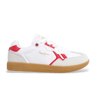 Pepe Jeans para niño. PBS00007 Zapatillas Ball Retro B blanco (39), Plano, Cordones, Casual, moda infantil