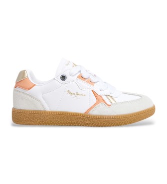 Pepe Jeans para mujer/niña. PGS00005 Zapatilas Ball Retro blanco (38), Plano, Cordones, Casual, moda infantil