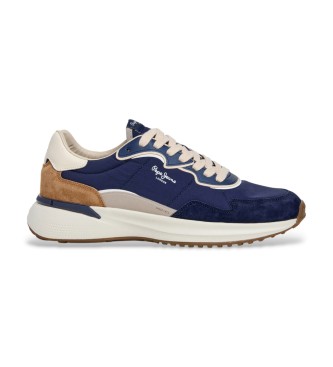 Pepe Jeans para hombre. PMS600022 Zapatillas Bampton Club marino (42), Plano, Cordones, Casual