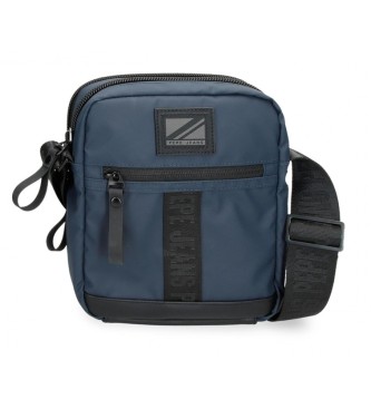 Pepe Jeans unisex. 7345532 Bandolera dos compartimentos Hoxton azul marino (OSFA), Casual, Poliéster