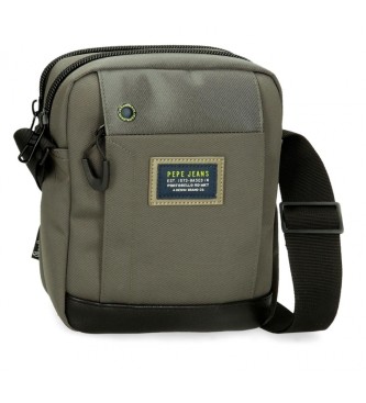 Pepe Jeans unisex. 7785532 Bandolera Leighton dos compartimentos verde (OSFA), Casual, Poliéster