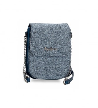 Pepe Jeans para mujer. 7605131 Bandolera porta móvil Maddie azul -13,5x17,5x4cm- (OSFA), Casual, Poliéster, Marino