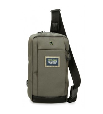 Pepe Jeans unisex. 7785832 Bandolera riñonera Leighton verde (OSFA), Casual, Poliéster