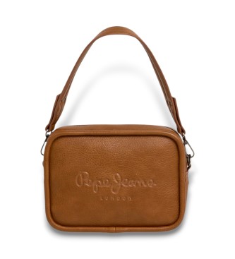 Pepe Jeans para mujer. PL0300004 Bandolera Bassy Code marrón (OSFA), Casual, Poliuretano