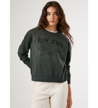 Pepe Jeans para mujer. PL5800022 Sudadera Beberly gris (L), Casual, Algodón, Manga larga