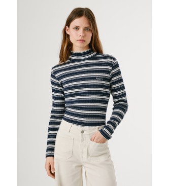 Pepe Jeans para mujer. PL5000040 Camiseta Belen marino (S), Casual, Algodón, Manga larga