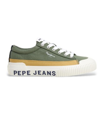 Pepe Jeans para niño. PBS30588 Zapatillas Ben Band verde (37), Plano, Cordones, Casual, moda infantil