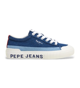 Pepe Jeans para niño. PBS30589 Zapatilas Ben Denim B azul (36), Plano, Cordones, Casual, moda infantil