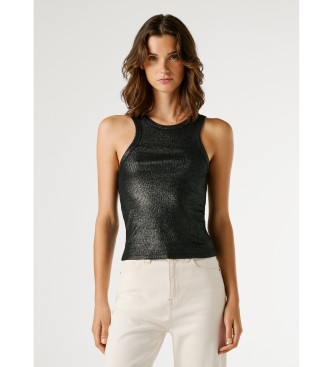 Pepe Jeans para mujer. PL5000091 Top Birdey negro (XL), Casual, Algodón, Sin mangas / Tirantes