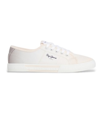 Pepe Jeans para mujer. PLS31600 Zapatillas Brady Colors beige (38), Plano, Cordones, Casual