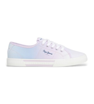 Pepe Jeans para mujer. PLS31600 Zapatilas Brady Colors lila (36), Plano, Cordones, Casual
