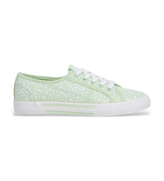 Pepe Jeans para mujer. PLS300021 Zapatillas Brady Fresh verde (38), Plano, Cordones, Casual