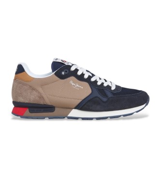 Pepe Jeans para hombre. PMS400004 Zapatillas Brit Colors marino (46), Plano, Cordones, Casual