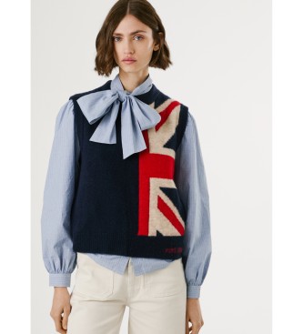 Pepe Jeans para mujer. PL7000002 Chaleco Caitlin marino (M), Casual, Acrílico, Sin mangas / Tirantes