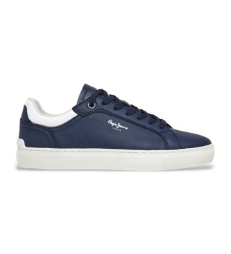 Pepe Jeans para hombre. PMS00045 Zapatillas de piel Camden Edition marino (41), Plano, Ante, Cordones, Casual