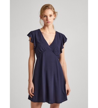 Pepe Jeans para mujer. PL953522 Vestido Camila marino (S), Casual, Viscosa, Manga corta