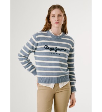 Pepe Jeansvoor vrouwen. PL7000021 Caprice trui blauw (L), Casual, Katoen