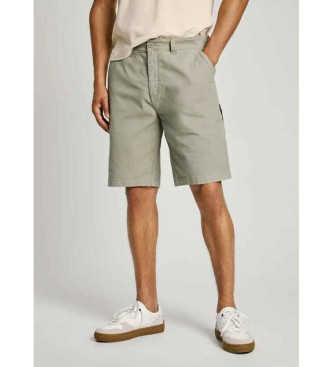 Pepe Jeans para hombre. PM801101 Short tejido elástico fit relaxed verde (34), Casual, Algodón, Sostenible