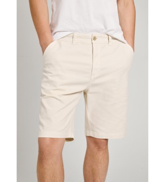 Pepe Jeans para hombre. PM801101 Short tejido elástico fit relaxed beige (30), Casual, Algodón, Sostenible