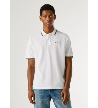Pepe Jeans para hombre. PM5400093 Polo Carson blanco (XXL), Casual, Algodón, Manga corta
