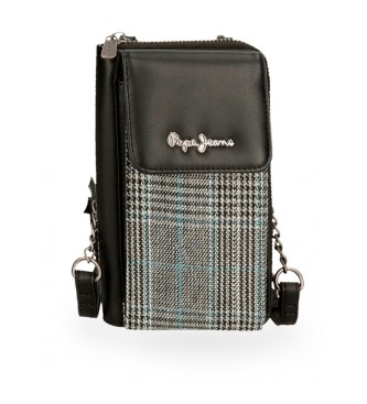Pepe Jeans para mujer. 7765331 Bandolera porta móvil Kendra negro (OSFA), Casual, Sintético