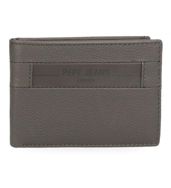 Pepe Jeans unisex. 7883134 Cartera de piel Checkbox Gris (OSFA), Casual